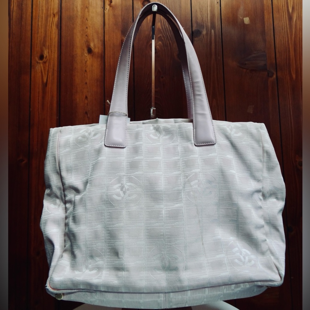 Chanel Tote Bag New Travel Line Pink Nylon